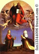Lucca Art Print - God The Father In Glory With St. Mary Magdalene And St. Catherine Of Siena