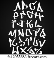 free art print of graffiti font alphabet abc letters freeart fa8388455