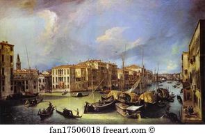 Grand Canal Looking East Art Print - Grand Canal: Looking North-East From The Palazzo Corner-Spinelli To The Rialto Bridge