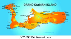 Free art print of Map of Little Cayman Island. Map of Little Cayman ...