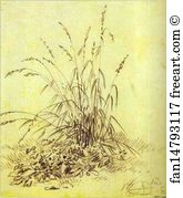 1812 Pencil Art Print - Grass