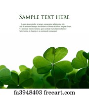 free shamrock border art prints and artworks freeart