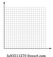 Free Art Print Of Grid Paper Mathematical Graph Cartesian Coordinate System With X Axis Y Axis Squared Background With Color Lines Geometric Pattern For School Education Lined Blank On Transparent Background Freeart