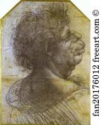 Grotesque Art Print - Grotesque Portrait Study Of Man