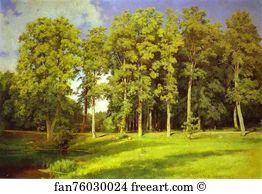 1896 Oil On Canvas The Russian Museum Art Print - Grove By The Pond. Preobrazhenskoye
