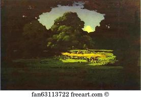 1898 1908 Oil On Paper The Russian Museum Art Print - Grove