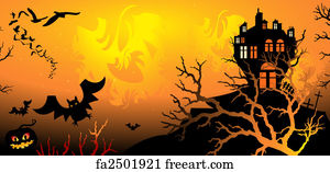 Download Free art print of Halloween. Halloween pumpkins and ghost ...