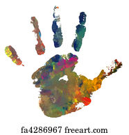 Free art print of Color painted child hand art craft. Close up of child ...