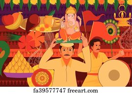 Free Dhol Tasha Art Prints and Artworks | FreeArt