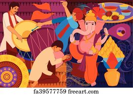 Free Dhol Tasha Art Prints and Artworks | FreeArt