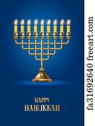 Free art print of Happy Hanukkah. 