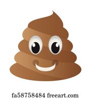 Free art print of Set of cute poop happy poop emoji emotional piles of ...