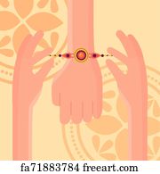 Art Print - Happy Raksha Bandhan Celebration