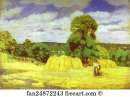 1876 Art Print - Harvest At Montfoucault