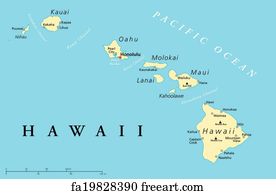 Cost-free artwork print of Molokai, Hawaii graphic relating to Printable Map of Hawaiian Islands named Free of charge artwork print of Molokai, Hawaii