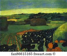 Brittany Art Print - Haystacks In Brittany