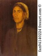 Head Art Print - Head Of A Peasant Woman