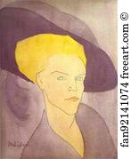 Company Art Print - Head Of A Woman With A Hat