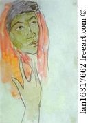 Head Of A Woman Art Print - Head Of A Woman
