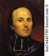 1850 Oil On Canvas Private Collection Art Print - Head Of An Abbot