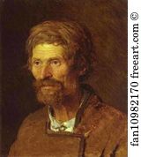 1871 Oil On Canvas Arts Museum Art Print - Head Of An Old Ukranian Peasant