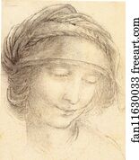 Anne Art Print - Head Of Saint Anne (C. 1510 - 1515)
