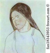 Harvard University Art Print - Head Of Young Breton Peasant Woman