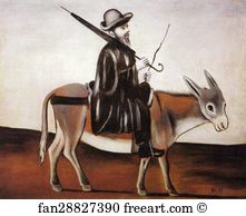 Donkey Art Print - Healer On A Donkey