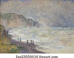 Sea Art Print - Heavy Sea At Pourville