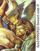 San Brizio Chapel Art Print - Hell. Detail
