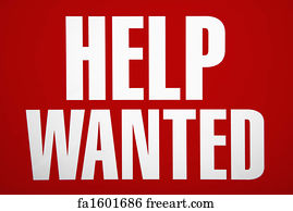 Free art print of Help Wanted Sign A quot Help Wanted quot sign isolated on a
