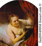 1648 Oil On Canvas National Gallery Art Print - Hendrickje In Bed