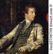 1760 62 Art Print - Henri Fane With His Guardians. Detail