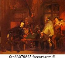1827 Oil On Canvas Wallace Collection Art Print - Henri Iii And The English Ambassador