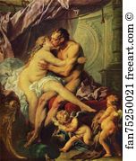 Hercules And Omphale Art Print - Hercules And Omphale