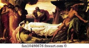 Alcestis Art Print - Hercules Wrestling With Death For The Body Of Alcestis