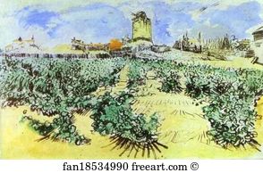 Watercolors Art Print - High Hill