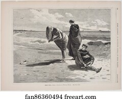 Tide Art Print - High Tide, Published In Every Saturday, August 6, 1870