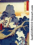 Utagawa Hiroshige Art Print - Higo Province, Gokanosho