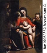 Ho Art Print - Holy Family With Saints Anne And John