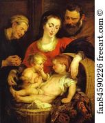 Peter Paul Rubens Art Print - Holy Family With St. Elizabeth ("madonna Of The Basket")