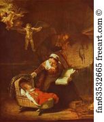 1645 Oil On Canvas Art Print - Holy Family