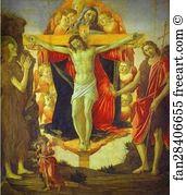 Pala Art Print - Holy Trinity With Mary Magdalene, St. John The Baptist And Tobias And The Angel (Pala Della Convertite)
