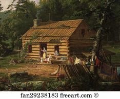 Thomas Cole Art Print - Home In The Woods. Detail