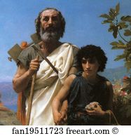 Homer And His Guide Art Print - Homer And His Guide. Detail