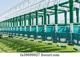 Free Art Print Of Horse Race Starting Gate The Gate For Horse Races Empty On A Summer Afternoon Freeart Fa