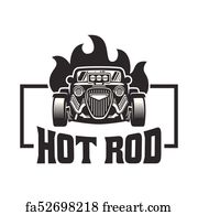 Free art print of Hot Rod car logo, Hot Rod vector emblem, Vector Hot ...