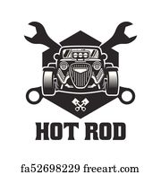 Free art print of Hot Rod car logo, Hot Rod vector emblem, Vector Hot ...