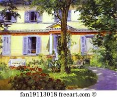 1882 Oil On Canvas Nationalgalerie Art Print - House At Rueil