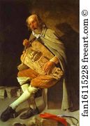 Nantes Art Print - Hurdy-Gurdy Player